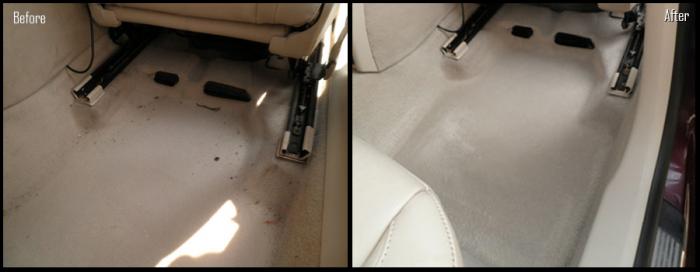 Hình ảnh trước và sau khi làm sạch sàn xe ô tô tại AutoWash